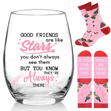 Mason Life Friendship Gifts for Women,Wine Glasses Personalised Gifts for Friend Bestie Gifts for Her Girl Female Colleagues Graduation Thanksgiving