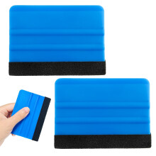 2PCS Premium Blue Squeegee Smoothing Tool - Multi-Use Application Kit for Car Vinyl Wrap, Wallpaper & Window Tint Film, Anti-Scratch Trimming Tool