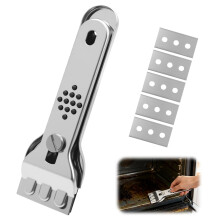Oven Scraper Tool with 5 Replacement Blades, Hob Scraper for Glass Hob Non Scratch, Stainless Steel Ceramic Hob and Oven Cleaning Tool