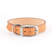 Ancol Diamond Leather Collar Tan 36-46 cm M