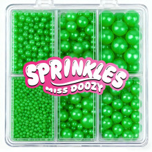 Edible Pearl Sprinkles - 4 Sizes Green Pearl Sugar Candy 130g, Cupcake, Ice Cream, Donuts