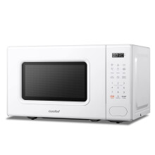 COMFEE' 700w 20 Litre Digital Microwave Oven with 6 Cooking Presets, Express Cook, 11 Power Levels, Defrost, and Memory Function - White
