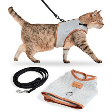 PiuPet Cat Harness and lead set I 1,2m cat lead I Cat harness escape-proof I Robust Cat Collars | Cat Leash | Cat Harnesses