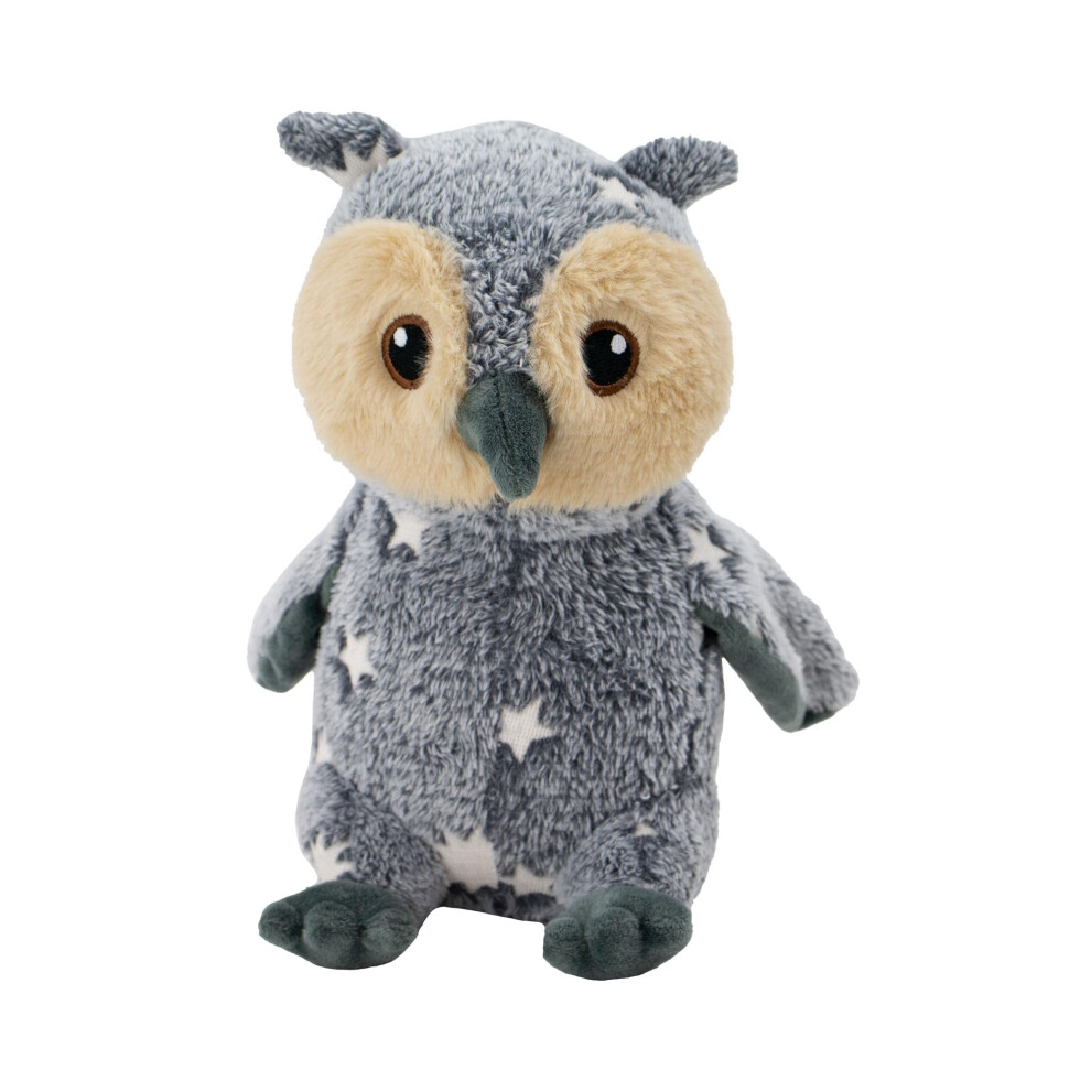 Ancol Cuddle Glow In The Owl Squeaking Dog Toy 23Cm - Soft, Plush Comfort Toy For Gentle Play & Cuddling Dark