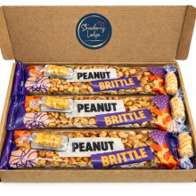 Peanut Brittle Gift Box – 3 100g Peanut Brittle Bars with Sweet Peanuts – Traditional Nut Sweets Gift, Perfect for Sharing