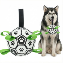 HAWAKA Dog Toys Balls, 6Inch/7Inch Dog Ball with Straps, Herding, Durable for Small Medium Pet, Puppy Outdoor Toys, Pet Training Ball (Paw-L)