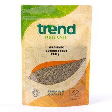 Trend Organic Cumin Seeds, 100g - Versatile Kitchen Essential, Ideal Spice for Baking and Cooking with Earthy Flavour, Certified Organic, Vegan