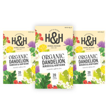 Heath & Heather Dandelion Root Tea with Burdock & Hawthorn – 3?Pack Gift Set | Organic Dandelion Root Herbal Tea Bags