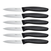 OPOLIA Paring Knife Fruit Knife Set (Pack of 6), Stainless Steel, Extra Sharp Blades, Sturdy Plastic Handle, Knife for Cutting Fruit and Vegetables.