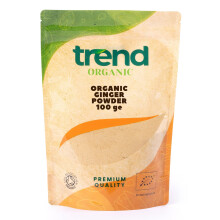 Trend Organic Ginger Powder, 100g - Aromatic Bliss Ideal for Cooking, Baking, and Herbal Tea, Certified Organic, Vegan, Sustainably Sourced, Non-GMO