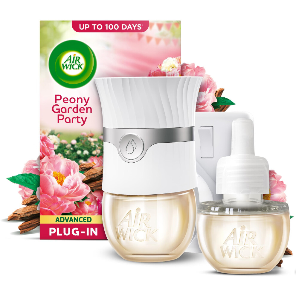 Airwick Air Wick Peony Garden Party Advanced Electrical Plug-In Kit 19Ml, Lasts For Up To 100 Days, Air Freshener