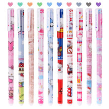 OFFCUP Cute Colour Pens, 10pcs Hello Kitty Gel Pens, 0.38mm Roller Ball Pen Colourful Gel Ink Pen for Kids Girls Boys Children Students Teens Office