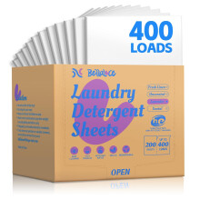 BellaLuce Laundry Detergent Sheets - Laundry Sheets, 400 Loads, Eco-Friendly, Plastic-Free, Lavender Scent, Space Saving, Fast Dissolve & Hypoallerge