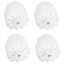 Skibetfo 4pcs Replacement Toilet Brush Head White Antibacterial Toilet Brush Replacement Head Screw On 12mm Thread Port Toilet Cleaning Brushes Head