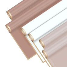 ASTARON 30 Sheets Flower Bouquet Wrapping Paper - Folded Gold Edge Pink White Floral Paper for Bouquets, Birthday, Festival, Wedding
