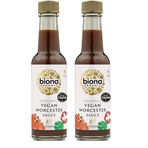 Biona Organic Worcester Sauce, 140ml (Pack 2)
