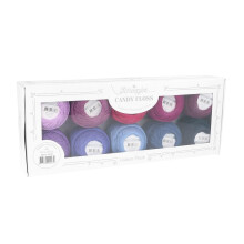 Scheepjes Candy Floss (165m) Colour Pack Yarn - for Knitting or Crocheting Projects, Mercerised Cotton, 1st - Smoothie, 10 x 20g