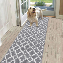 SHACOS Carpet Runner for Hallway Grey Non Slip 60x180cm Machine Washable Ki