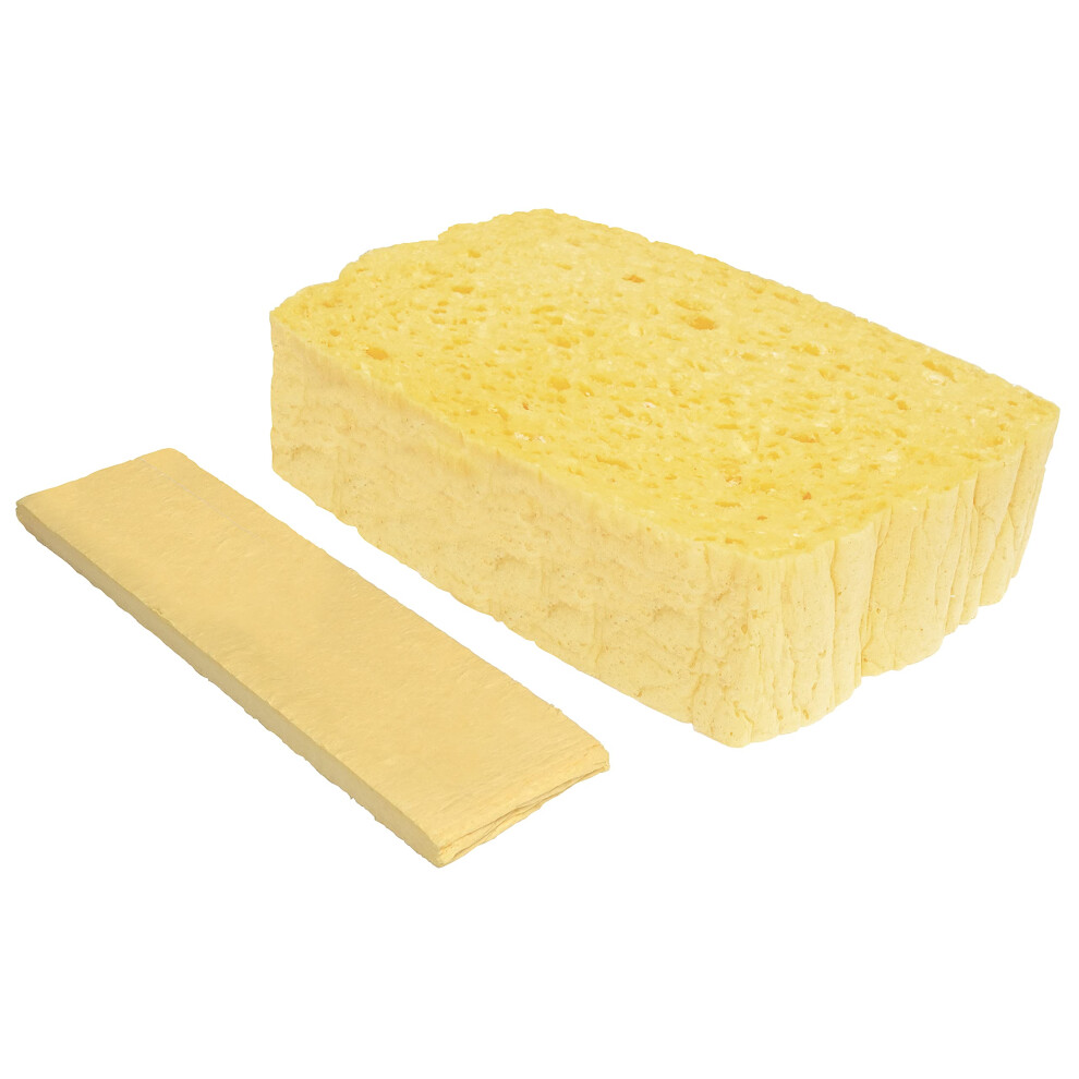 Spontex 10 Pack 100% Biodegradable Cellulose Sourcing Sponge Recyclable Pet Bag, Absorbent, Each 135 X 90 X 37 Mm, Pack Of 10 5051227001566
