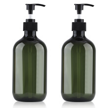 Soap Dispenser with Pump, 2 Pack Empty Refillable Pump Bottle Dispensers 500ml Bathroom Liquid Hand Dish Soap Dispenser Bottles Containers Plastic