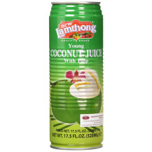 New Lamthong Young Coconut Juice with Pulp ,520ml