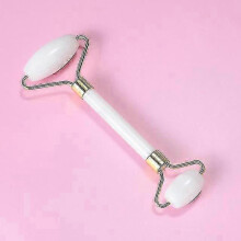 Natural white jade crystal roller stone massage body eye anti-wrinkle ascending facial skin reduce cellulite health care tool