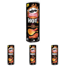 Pringles Hot Blazin' Fried Chicken Flavour, 160g (Pack 4)
