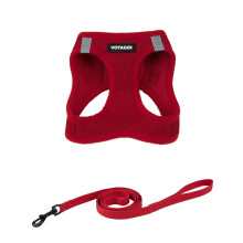 Voyager Step-in Air Cat Leash Harness Set - All Weather Mesh, Step in Vest Harness for Small and Large Cats by Best Pet Supplies - Red, XS