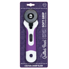 The Quilted Bear 45mm Rotary Cutter - Ergonomic Soft Grip Rotary Cutter for Fabric with Sharp Blade for Precise Cuts & Easy Blade Replacement for