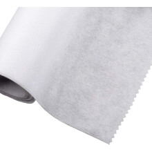 Iron On/Fusible Interfacing Fabric - Medium Weight 75cm Wide - 1 Metre - White (Non-Woven)