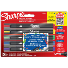Sharpie Creative Marker Acrylic Paint Pens | Water-Based Paint Markers | No-Bleed Ink Writes on Most Surfaces | Bullet Tip | Crafting & Art Supplies