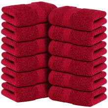 Infinitee Xclusives 100% Cotton Luxury Wash Cloths for Showering - 12 Pack