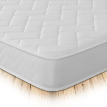 Starlight Beds Quilted Brick Sprung Hybrid Small Single Mattress with Memory Foam Layer. Soft Firmness, White, 18cm Deep. 2ft6 Mattress (75cm x 190cm)