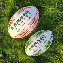 Ram Rugby - Squad Training Micro Rugby Ball - Size 2.5-3-D Grip for Passing & Catching - Suitable for Ages 3-6 - Same Construction as Regular Ball -