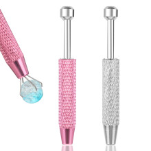 2 Pcs Piercing Ball Grabber Tool, Mini Grabber Pen Stainless Steel 4 Prongs Claw Tweezers IC Chips Grabbers Claw Holder Electronic Component Jewel