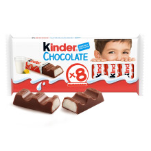 Kinder Milk Chocolate Small Bars w/ a Milky Filling, 8 x 12.5g