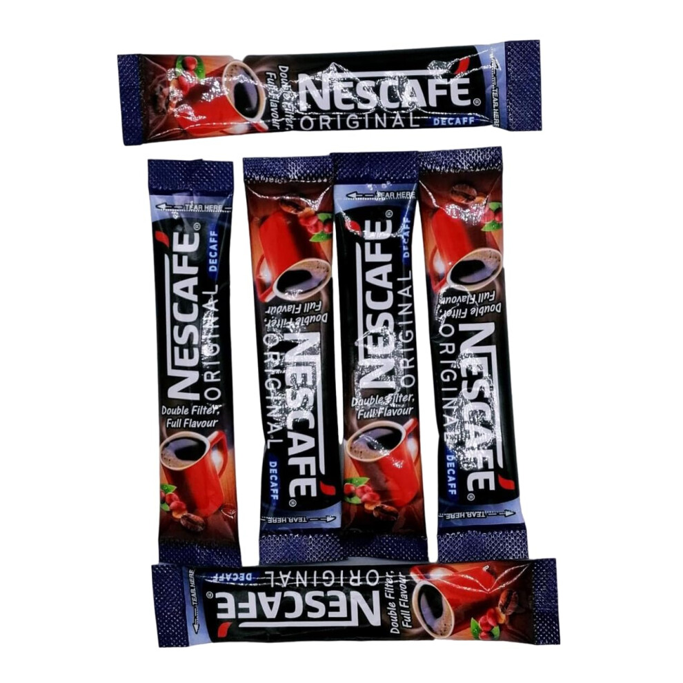Nescafe 50 X 2G Original Decaff Instant Coffee Sticks Decaffeinated Sachets Packs