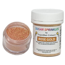 Sugarflair Rose Gold Edible Sugar Sprinkles - for Cake Decorating, Sprinkle on Cakes, Cupcakes and Treats - 40g
