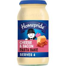 Homepride Cheese & Bacon Pasta Bake, 485 g Jar (Pack of 1)