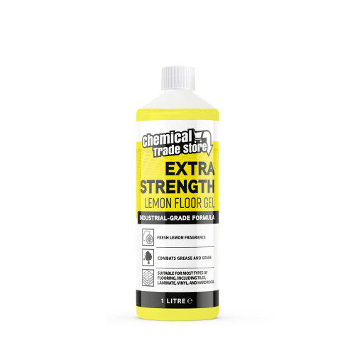 Chemical Trade Store - Lemon Floor Gel 1L - Professional Floor Cleaner for Laminate, Vinyl, Tile, Wood & More - Powerful, Streak-Free