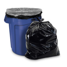 Sacs poubelle Aluf Plastics CXP de 56 gallons (100 unités) - 43" x 47" - Épais 1.5 MIL Noir