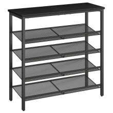 HOOBRO Shoe Rack, 5-Tier Shoe Organizer, Shoe Storage Rack for 16-20 Pairs, Adjustable Mesh Shelves, Shoe Storage Unit for Entryway, Metal Frame