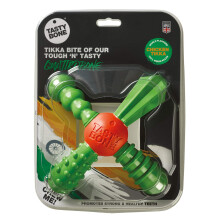 TastyBone QuattroBone Nylon Dog Chew Toy for Large Dogs (Chicken Tikka) - Indestructible for Aggressive Chewers, Everlasting Flavour