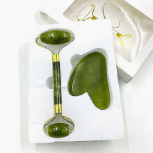 Jade Roller, Jade Roller Gua Sha Face Care Jade Stone Roller Face Massage Anti Wrinkle, Anti Aging, Face Slimming, Remove Wrinkles, Firm Skin