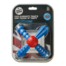 TastyBone QuattroBone Nylon Dog Chew Toy for Small Dogs (Fish & Chips) - Indestructible for Aggressive Chewers, Everlasting Flavour
