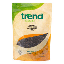 Trend Organic Whole Black Peppercorns 100g - A Pure Spicy Bliss for Culinary Excellence - Certified Organic, Vegan, GMO-Free, Eco-Friendly Packaging