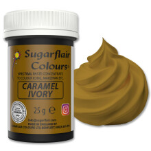 Sugarflair Spectral Caramel/Ivory Food Colouring Paste 25g - Concentrated Paste Food Dye for Cake Decorating, Fondant, Buttercream