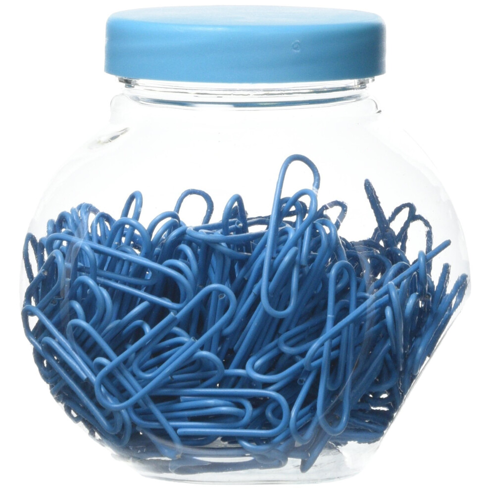Ebuygb 27 Mm 200 Coloured Plastic Coated Metal Paper Clip In Candy Box, Blue 5051227161307