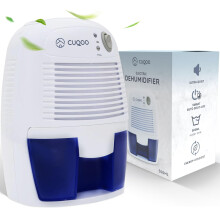 CUQOO 500ml Mini Dehumidifier – Small Electric Portable Dehumidifier for Bedroom, Bathroom, Wardrobe, Caravan & Home