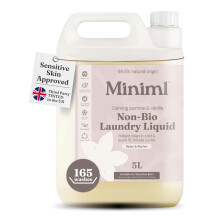 Miniml Laundry Liquid Washing Detergent 5L Refill - Natural Non Bio Wild Jasmine & Vanilla Scented Clothes Washing- Machine or Delicate Hand Cleaning